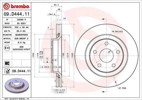 Disc frana Brembo 09.D444.11