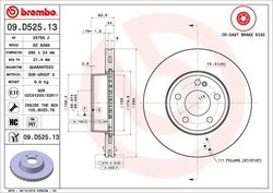 DISC FRANA BREMBO 09.D525.13 - Compatibil cu MERCEDES-BENZ
