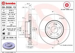 DISC FRANA BREMBO 09.D526.13 - Compatibil cu MERCEDES-BENZ, MERCEDES-BENZ (BBDC)