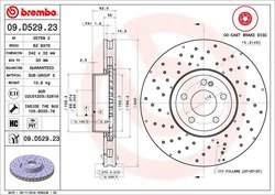 DISC FRANA BREMBO 09.D529.23 - Compatibil cu MERCEDES-BENZ, MERCEDES-BENZ (BBDC)