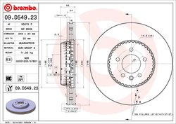 DISC FRANA BREMBO 09.D549.23 - Compatibil cu LAND ROVER