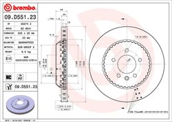 DISC FRANA BREMBO 09.D551.23 - Compatibil cu LAND ROVER