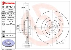 DISC FRANA BREMBO 09.D574.11 - Compatibil cu FORD