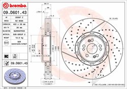 DISC FRANA BREMBO 09.D601.43 - Compatibil cu MERCEDES-BENZ
