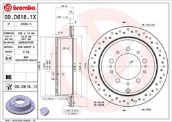DISC FRANA BREMBO 09.D618.1X - Compatibil cu LEXUS, TOYOTA, TOYOTA (FAW)