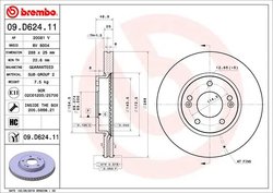 Disc frana Brembo 09.D624.11
