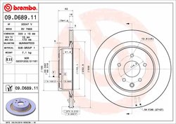 DISC FRANA BREMBO 09.D689.11 - Compatibil cu INFINITI
