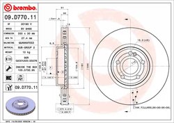 DISC FRANA BREMBO 09.D770.11 - Compatibil cu MERCEDES-BENZ, MERCEDES-BENZ (BBDC)