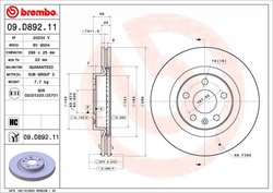 DISC FRANA BREMBO 09.D892.11 - Compatibil cu VOLVO, VOLVO ASIA