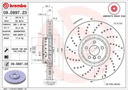 DISC FRANA BREMBO 09.D897.23 - Compatibil cu BMW
