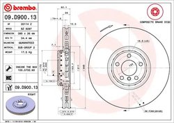 DISC FRANA BREMBO 09.D900.13 - Compatibil cu BMW
