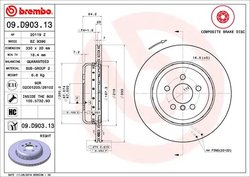 DISC FRANA BREMBO 09.D903.13 - Compatibil cu BMW, BMW (BRILLIANCE), TOYOTA