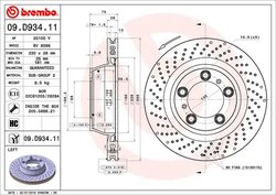 Disc frana Brembo 09.D934.11