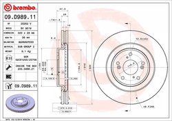 DISC FRANA BREMBO 09.D989.11 - Compatibil cu HONDA