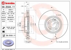 Disc frana Brembo 09.E022.11