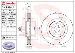 DISC FRANA BREMBO 09.E520.11 - Compatibil cu SUBARU
