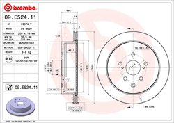 DISC FRANA BREMBO 09.E524.11 - Compatibil cu LEXUS