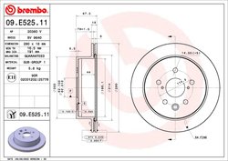 DISC FRANA BREMBO 09.E525.11 - Compatibil cu LEXUS