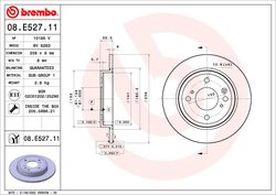 DISC FRANA BREMBO 09.E528.11 - Compatibil cu INFINITI