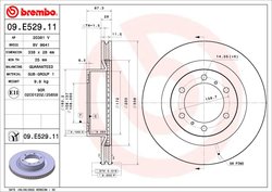 DISC FRANA BREMBO 09.E529.11 - Compatibil cu TOYOTA