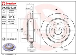 DISC FRANA BREMBO 09.N235.21 - Compatibil cu DODGE, JEEP