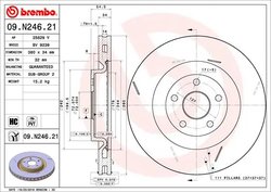 DISC FRANA BREMBO 09.N246.21 - Compatibil cu JEEP