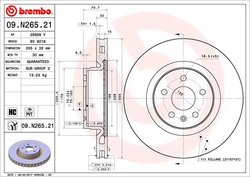 Disc frana Brembo 09.N265.21