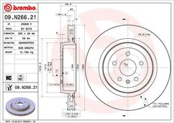 DISC FRANA BREMBO 09.N266.21 - Compatibil cu TESLA