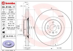 DISC FRANA BREMBO 09.R105.11 - Compatibil cu MERCEDES-BENZ