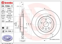 DISC FRANA BREMBO 09.Y358.11 - Compatibil cu XPENG