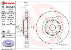DISC FRANA BREMBO 09.Y357.21 - Compatibil cu XPENG
