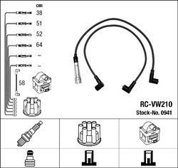 FISE BUJII NGK 0941 - Compatibil cu AUDI, SEAT, VW, WARTBURG