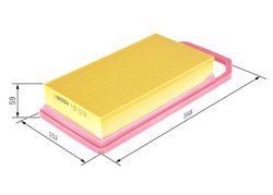 FILTRU AER BOSCH 1 457 433 591 - Compatibil cu CITROEN, PEUGEOT