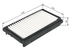 FILTRU AER BOSCH 1 457 433 950 - Compatibil cu HONDA, ROVER