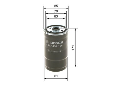 FILTRU COMBUSTIBIL BOSCH 1 457 434 198 - Compatibil cu ALFA ROMEO, FIAT, HYUNDAI, LANCIA