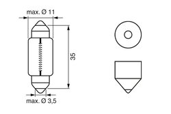 Bec, iluminare numar circulatie BOSCH 1 987 302 211