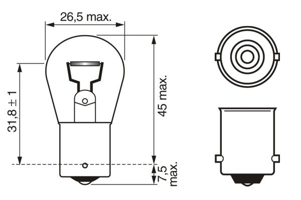 Bec, semnalizator BOSCH 1 987 302 501