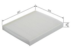 FILTRU AER HABITACLU BOSCH 1 987 432 038 - Compatibil cu CHEVROLET, OPEL, VAUXHALL