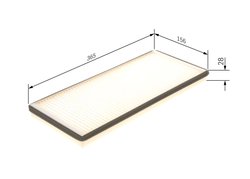 FILTRU AER HABITACLU BOSCH 1 987 432 043 - Compatibil cu MERCEDES-BENZ, VW