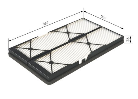 Filtru aer habitaclu BOSCH 1 987 432 044