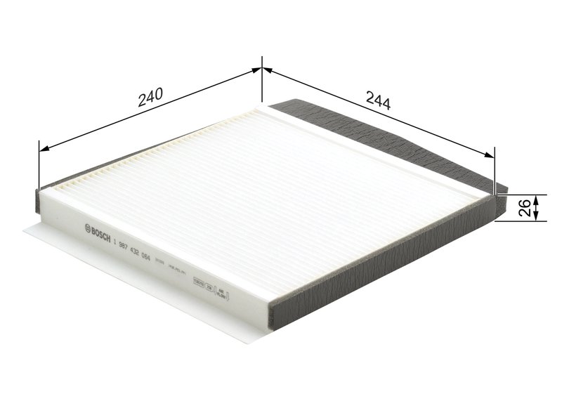 FILTRU AER HABITACLU BOSCH 1 987 432 064 - Compatibil cu VOLVO