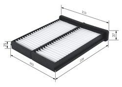 FILTRU AER HABITACLU BOSCH 1 987 432 086 - Compatibil cu MITSUBISHI, MITSUBISHI (BJC)