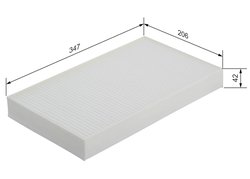 FILTRU AER HABITACLU BOSCH 1 987 432 195 - Compatibil cu MERCEDES-BENZ