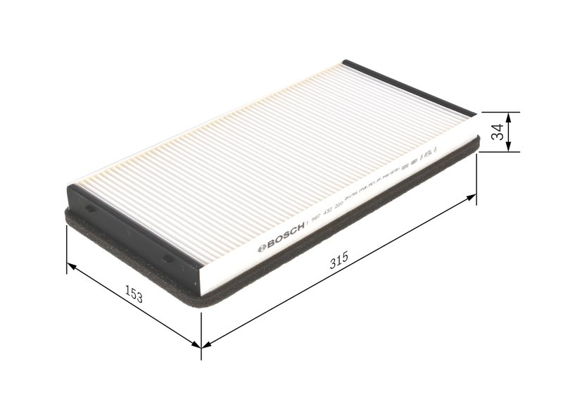 FILTRU AER HABITACLU BOSCH 1 987 432 200 - Compatibil cu PORSCHE