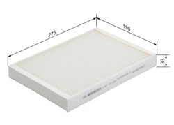FILTRU AER HABITACLU BOSCH 1 987 432 205 - Compatibil cu JAGUAR, LAND ROVER, VOLVO, VOLVO ASIA