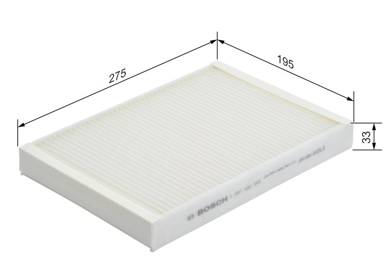 FILTRU AER HABITACLU BOSCH 1 987 432 205 - Compatibil cu JAGUAR, LAND ROVER, VOLVO, VOLVO ASIA