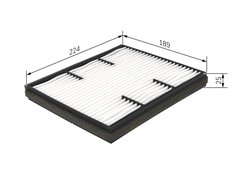 FILTRU AER HABITACLU BOSCH 1 987 432 223 - Compatibil cu CHEVROLET, DAEWOO