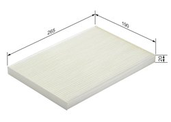 FILTRU AER HABITACLU BOSCH 1 987 432 238 - Compatibil cu NISSAN, NISSAN (DFAC)