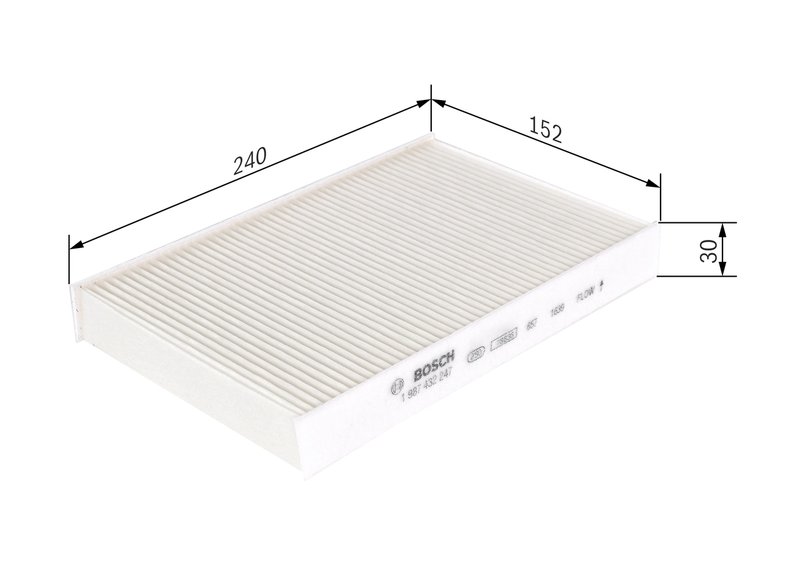 FILTRU AER HABITACLU BOSCH 1 987 432 247 - Compatibil cu INFINITI, NISSAN, RENAULT