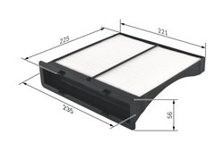 Filtru aer habitaclu BOSCH 1 987 432 262